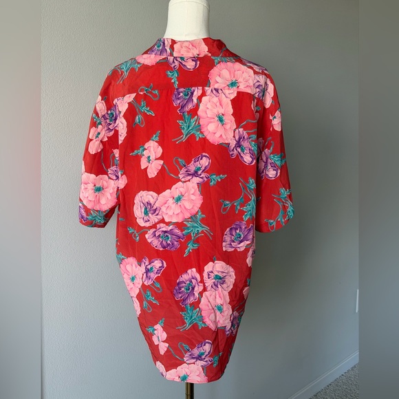 Vintage Ralph Lauren Silk 🌸Floral🌺 Shirt Made in Italy -12 - Picture 5 of 12